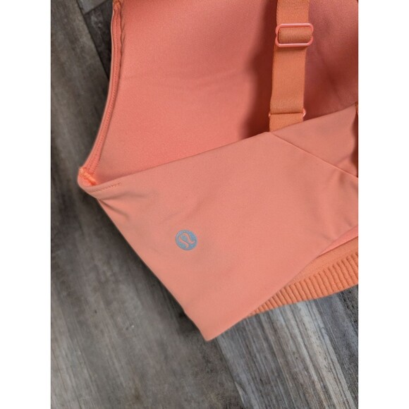 Lululemon Energy Bra High Support Zip-Front High Support Coral Kiss No Size Tag - Picture 3 of 4